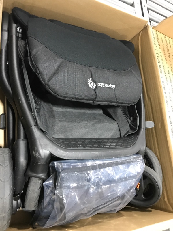 Photo 2 of Ergobaby Metro+ Compact Baby Stroller, Lightweight Umbrella Stroller Folds Down for Overhead Airplane Storage (Carries up to 50 lbs), Car Seat Compatible, Slate Grey .Stroller: Slate Grey