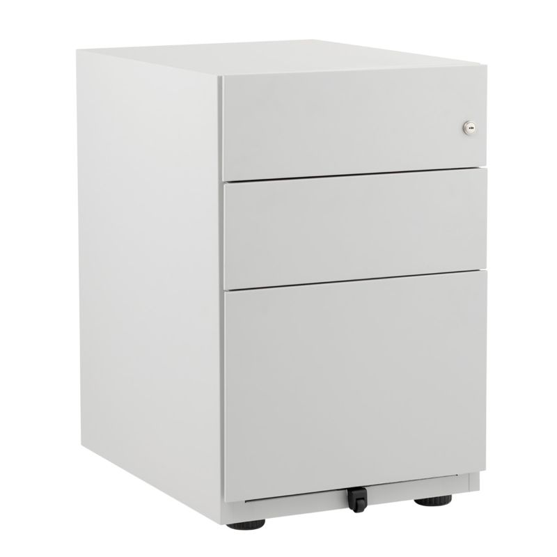 Photo 1 of 3-Drawer Premium Locking Filing Cabinet Light Grey
