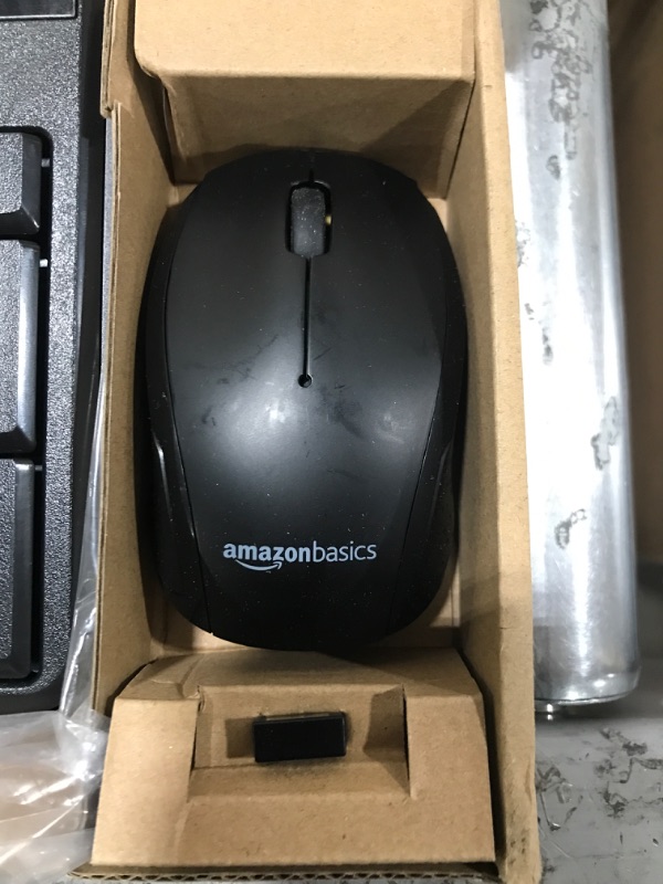 Photo 2 of Amazon Basics Wireless Computer Keyboard and Mouse Combo - Quiet and Compact - US Layout (QWERTY)