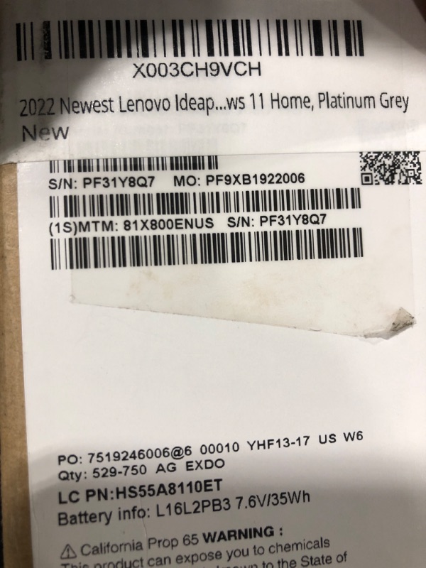 Photo 3 of Lenovo 2022 Newest Ideapad 3 Laptop, 15.6" HD Touchscreen, 11th Gen Intel Core i3-1115G4 Processor, 8GB DDR4 RAM, 256GB PCIe NVMe SSD, HDMI, Webcam, Wi-Fi 5, Bluetooth, Windows 11 Home, Platinum Grey
