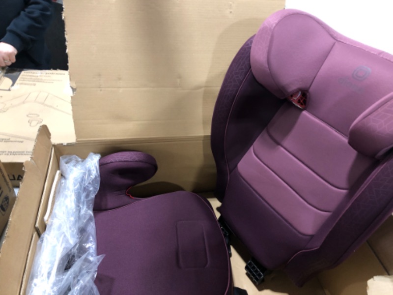 Photo 3 of Diono Monterey XT Latch 2 in 1 High Back Booster Car Seat with Expandable Height & Width, Side Impact Protection, 8 Years 1 Booster, Plum XT Plum