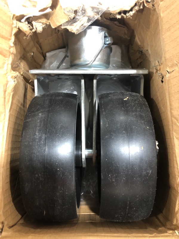 Photo 1 of 6" 2000lbs Dual Trailer Swirl Jack Caster Wheel with Pin fits Any Jack Better Soft Ground Roll