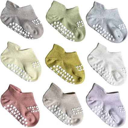 Photo 1 of Baby Boy Combed Cotton Socks QandSweet Toddler Ankle Sock Non-Skid for Newborn Infant Childrens 6-12 MONTHS
