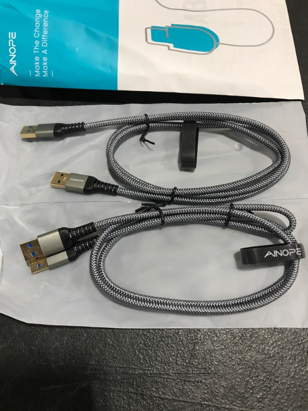 Photo 2 of AINOPE A TO A USB 3.0 NYLON BRAIDED CABLE. 2-PACK. 