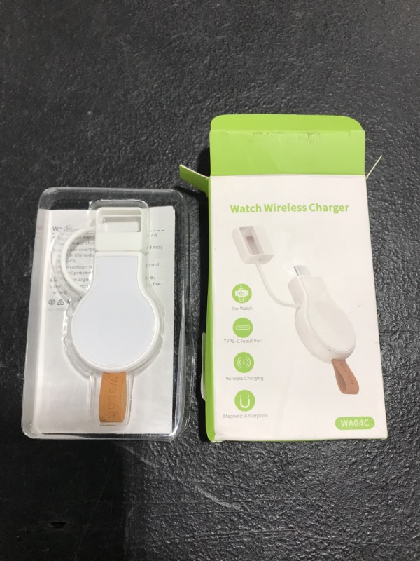 Photo 2 of NEWDERY USB-C Charger for Apple Watch, Portable Magnetic Charger, Travel Cordless Charger Wirelsss Quick Charge for Apple Watch Series SE 7 6 5 4 3 2 1
