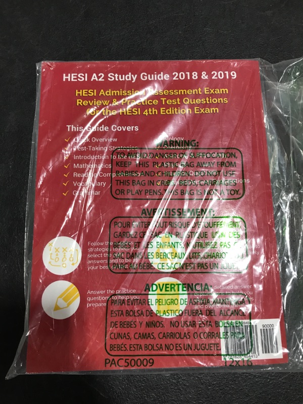 Photo 3 of HESI A2 Study Guide 2018 & 2019: HESI Admission Assessment Exam Review & Practice Test Questions for the HESI 4th Edition Exam
PRIOR USE. 