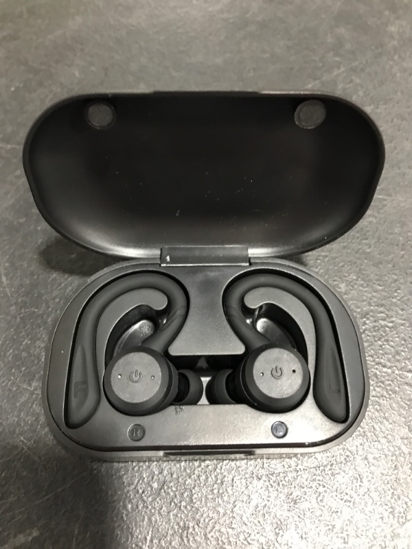 Photo 2 of APEKX Bluetooth Headphones True Wireless Earbuds with Charging Case IPX7 Waterproof Stereo Sound Earphones Built-in Mic in-Ear Headsets Deep Bass for Sport Running Black. PRIOR USE. 