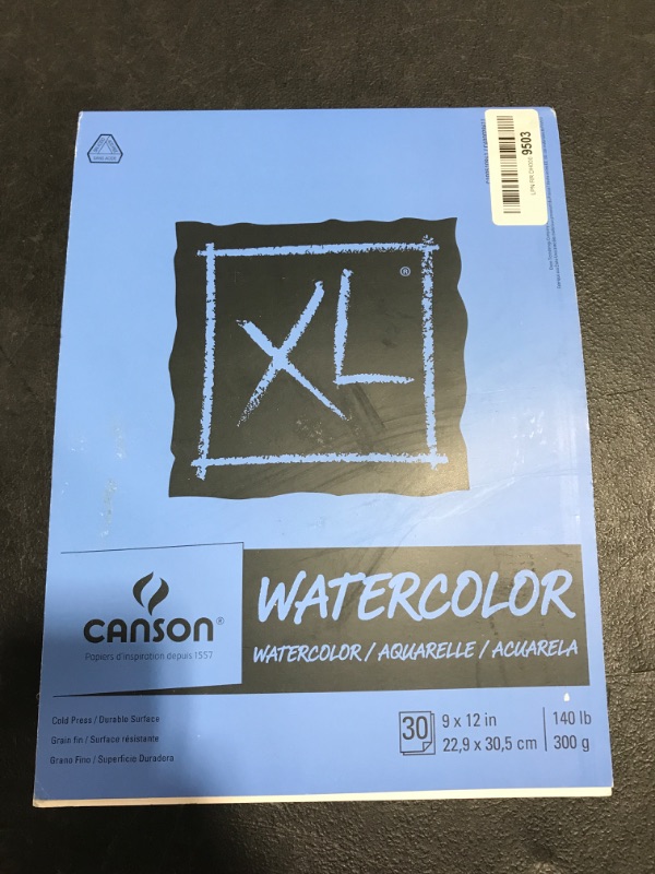 Photo 2 of Pro-art 9-inch By 12-inch Canson Watercolor Paper Pad, 30-sheet, X-large. 