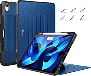 Photo 1 of ZtotopCases New iPad Air 5th/4th Generation Case 10.9 Inch 2022/2020, Multi-Viewing Angles TPU Magnetic Protective Cover with Auto Wake/Sleep & Pencil Holder for iPad Air 5 Case, Navy Blue
