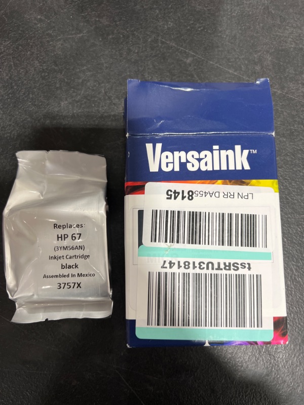 Photo 2 of VersaInk-Nano HP 67 MS MICR Black Ink Cartridge for Check Printing
