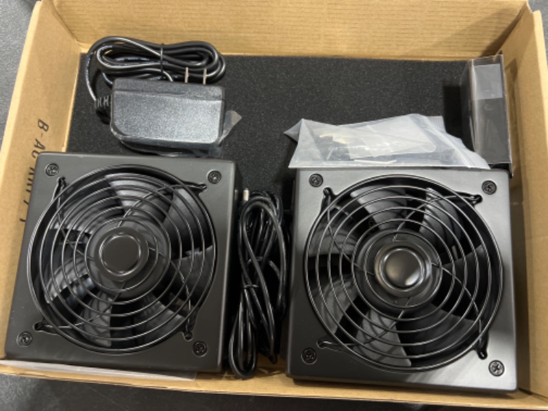 Photo 2 of AC Infinity Rack ROOF Fan KIT, Quiet Dual-Fans with Speed Controller, for Cooling AV, Home Theater, Network 19” Racks
