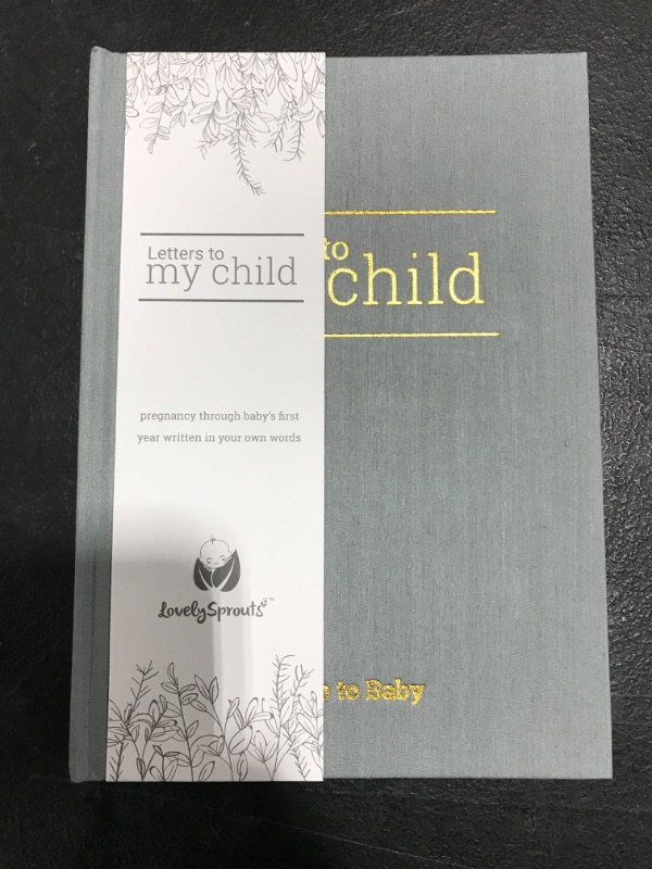 Photo 2 of Letters To My Child: A Beautiful, Gender Neutral Keepsake Pregnancy Journal and Baby Memory Book for Expecting Parent(s). A Modern Heirloom Baby Journal. Pregnancy Gift for First Time Moms. Customized and Personalized Letters to Baby (Gray)
