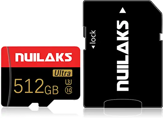 Photo 1 of 512GB Micro SD Card with Adapter High Speed SD Card for Nintendo Switch Class 10 Memory Card for Android Smartphone Digital Camera Tablet and Drone Microsd
