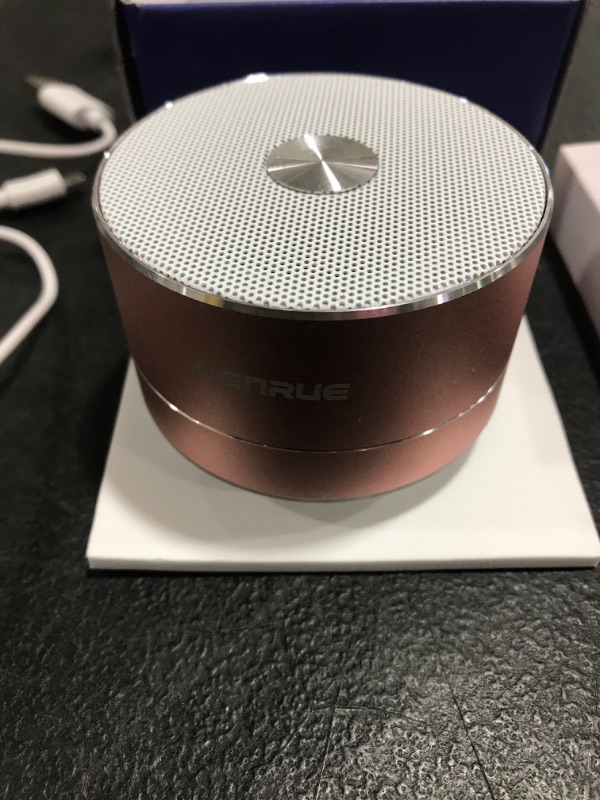 Photo 1 of A2 LENRUE Portable Wireless Bluetooth Speaker with Built-in-Mic,Handsfree Call,AUX Line,TF Card,HD Sound and Bass for iPhone Ipad Android Smartphone and More(Rose Gold). PRIOR USE.