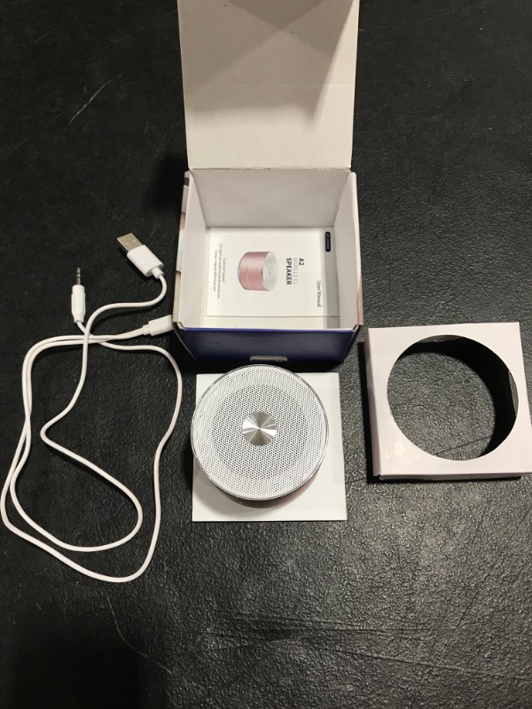 Photo 1 of A2 LENRUE Portable Wireless Bluetooth Speaker with Built-in-Mic,Handsfree Call,AUX Line,TF Card,HD Sound and Bass for iPhone Ipad Android Smartphone and More(Rose Gold). PRIOR USE.