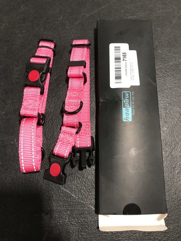 Photo 2 of haapaw 2 Packs Martingale Dog Collar with Quick Release Buckle Reflective Dog Training Collars for Small Medium Large Dogs. PINK. SMALL. 