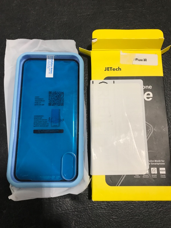 Photo 2 of JETech Case for iPhone XR 6.1-Inch with Built-in Anti-Scratch Screen Protector, 360 Degree Full Body Rugged Phone Cover Clear-Back (Blue)
