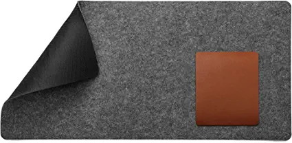 Photo 1 of Large Anti-Slip Felt Desk Mat 35 x 17 Inches with PU Leather Mouse Pad 9 x 7.5 Inches | Non-Slip Desk Pad for Home and Office Decor | Grey
OPEN BOX.