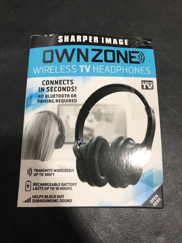 Photo 4 of OWN ZONE Wireless TV Headphones in Black. PRIOR USE.
