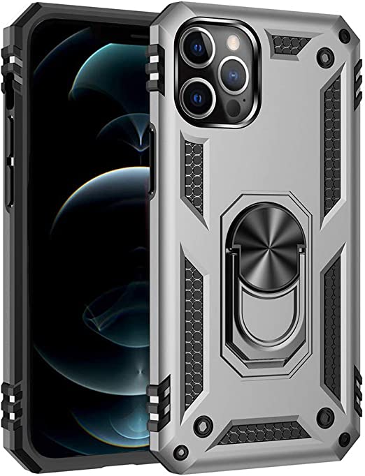 Photo 1 of Compatible with Apple iPhone 11/11 Pro/ 11 Pro Max (Silver, iPhone 11 Pro)- military graded phone case