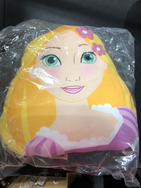 Photo 2 of Disney Princess Character Head 13-Inch Plush Rapunzel, Tangled, Soft Pillow Buddy Toy for Kids, by Just Play
