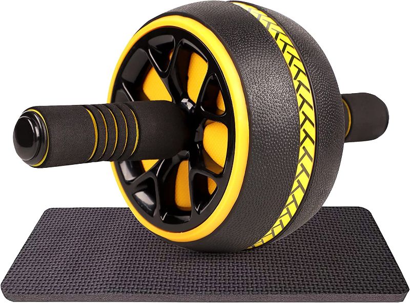 Photo 1 of Ab Roller Wheel for Abs Workout, Exercise Wheel for Abdominal and Core Strength Training, Ab Workout Equipment for Home Gym Fitness with Thick Knee Pad
