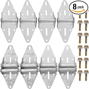 Photo 1 of 8Pcs Garage Door Hinges #1 #2 #3 AConnet 18 Gauge Garage Door Hinge with Galvanized Finish Corrosion Resistant Residential/Light Commercial Garage Door Hinges Replacement