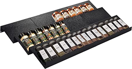 Photo 1 of Artibear Expandable Spice Rack Drawer Organizer for 8" to 24" Kitchen Cabinets Drawer Tray, Set of 6