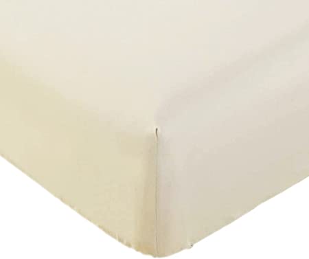 Photo 1 of 800 Thread Count Ivory Twin XL Fitted Sheet 100% Egyptian Cotton Comfort Fit Fade Resistant 18" Deep Pocket Silky Soft Fitted Sheet Only One Fitted Sheet 