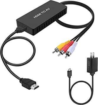 Photo 1 of Dingsun HDMI to RCA Converter, HDMI to Audio Video Converter, Plug and Play, Convert HDMI Signal to RCA (AV) Composite Video and L/R Stereo Audio Signals (HDMI to RCA Converter)