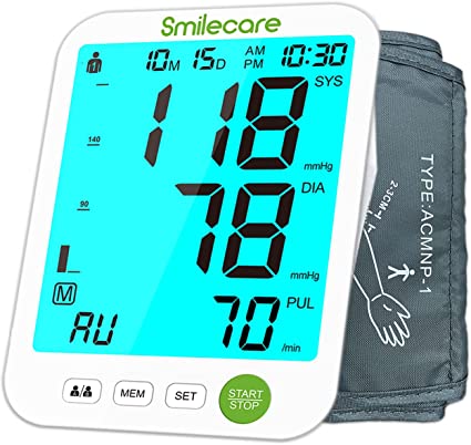 Photo 1 of Accurate BP & Pulse Rate Monitoring Meter with Adjustable Wide Cuff 22-42cm, Extra Large LCD Display