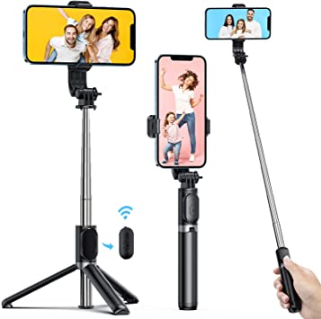 Photo 1 of 40.5" Selfie Stick Tripod, Extendable & Portable Bluetooth Selfie Stick with Remote