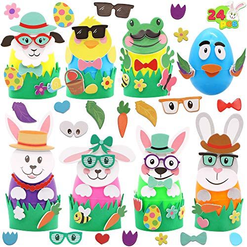 Photo 1 of 24 Sets of Easter Egg Decorating Foam Kids Craft Kits