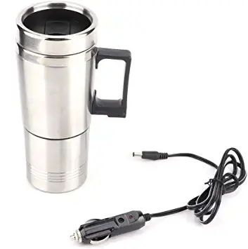 Photo 1 of 12V 350ml+150ml Stainless Steel Portable Car Electric Heating Mug