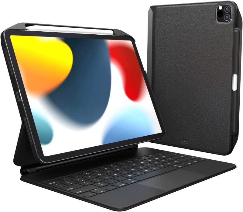 Photo 1 of SwitchEasy CoverBuddy 2022-2020 10.9" iPad Air 5 & 4 / iPad Pro 11" Case 2021-2018 Case with Pencil Holder - Works with Magic Keyboard, Smart Keyboard Folio (Keyboard Not Included) - Leather Black