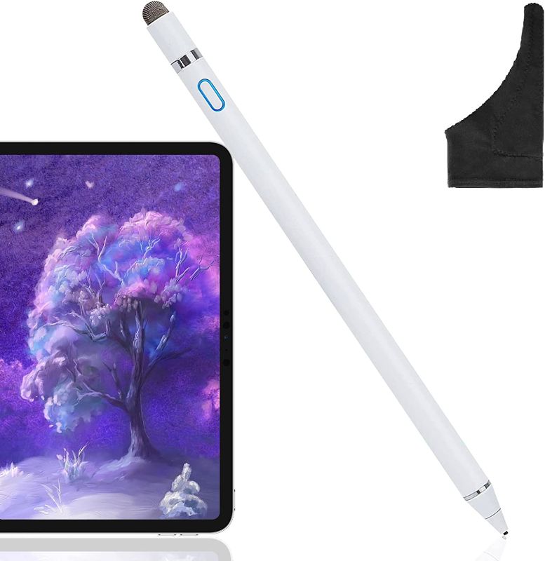 Photo 1 of Active Stylus Digital Pen for Touch Screens, Rechargeable 1.5mm Fine Point Stylus Smart Pencil Compatible with iPhone/iPad Pro/Mini/Air/Android and Most Tablet with Glove
