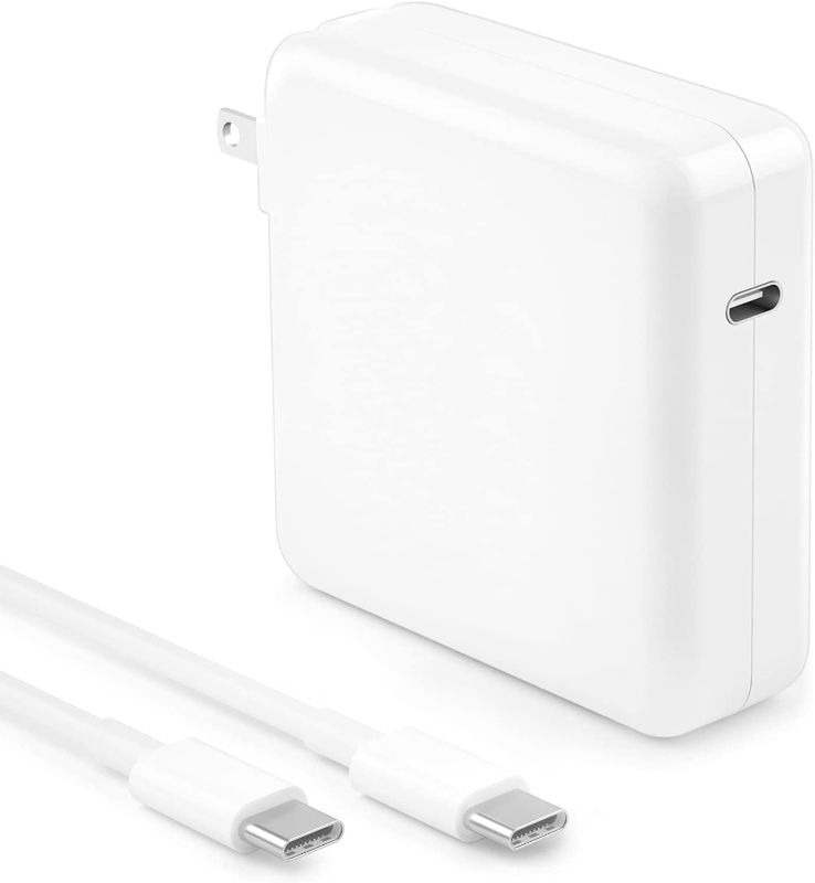 Photo 1 of Mac Book Pro Charger - 118W USB C Charger Power Adapter Compatible with MacBook Pro 16, 15, 14, 13 Inch, MacBook Air 13 Inch, iPad Pro 2021/2020/2019/2018 and All USB C Device, 7.2ft USB C to C Cable
