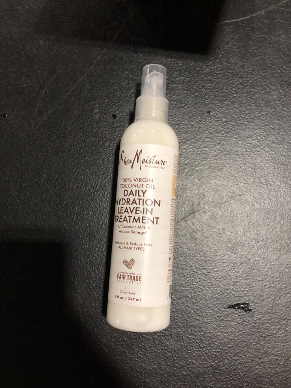 Photo 2 of 
 SheaMoisture 100% Virgin Coconut Oil Leave-in Conditioner Treatment for All Hair Types 100% Extra Virgin Coconut Oil Silicone Free Conditioner 8 oz
