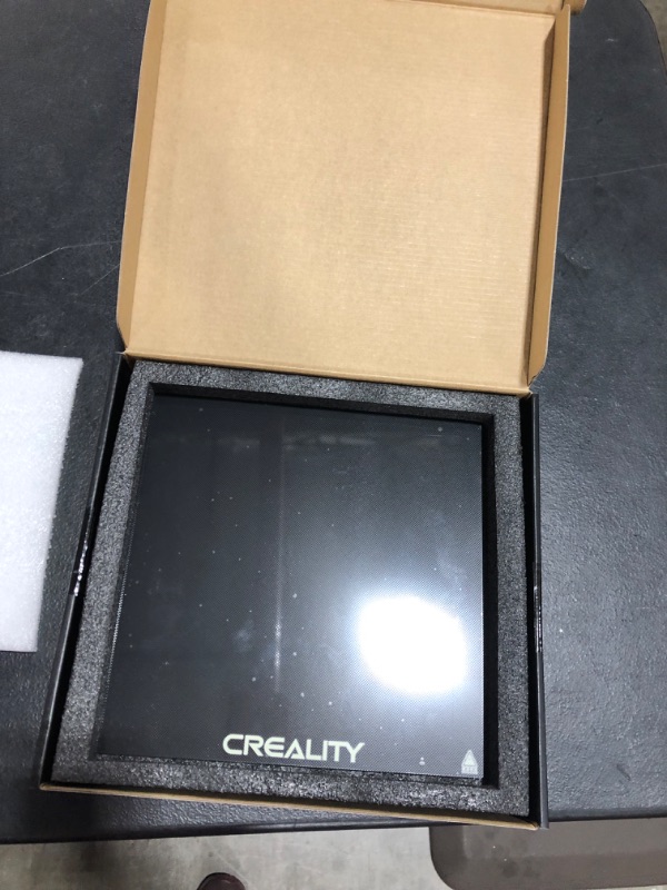 Photo 1 of Creality Ender 3 Glass Bed Upgraded 3D Printer Tempered Glass Plate Build Surface for Ender 3/Ender 3 Pro/Ender 3 V2/Ender 5/Ender 5 Pro/Ender 3 S1, 235x235x4mm
