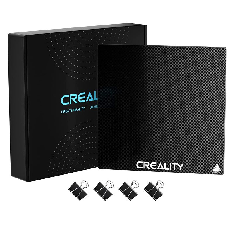 Photo 1 of Creality Ender 3 Glass Bed Upgraded 3D Printer Tempered Glass Plate Build Surface for Ender 3/Ender 3 Pro/Ender 3 V2/Ender 5/Ender 5 Pro/Ender 3 S1, 235x235x4mm
