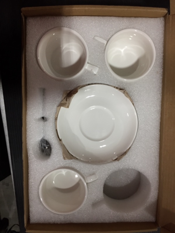 Photo 2 of Aozita Espresso Cups and Saucers with Espresso Spoons