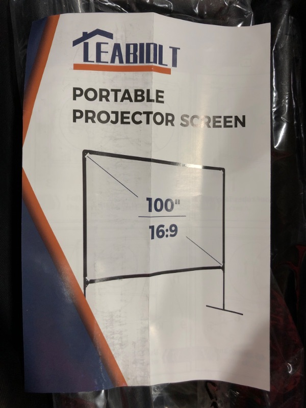Photo 1 of 100in  portable projector screen 