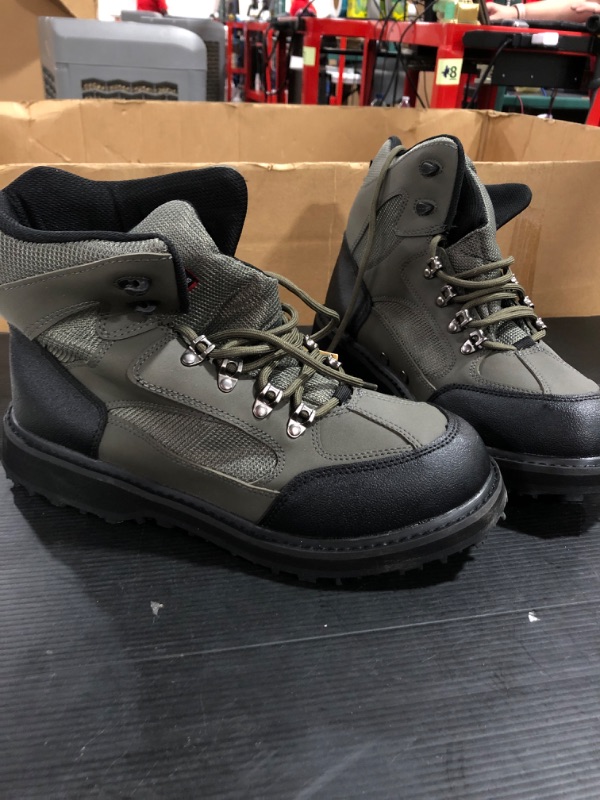 Photo 2 of 8 Fans Men's Fishing Hunting Wading Shoes Anti-Slip Durable Rubber Sole Lightweight Wading Waders Boots size-11