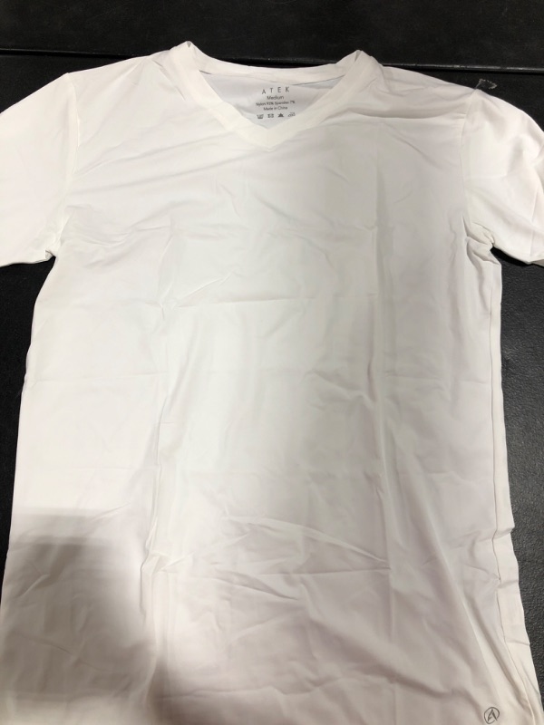 Photo 3 of AtmosWear Men's Undershirt V Neck Undershirts for Men Breathable Sweat Proof Shirt Quality Nylon Blend