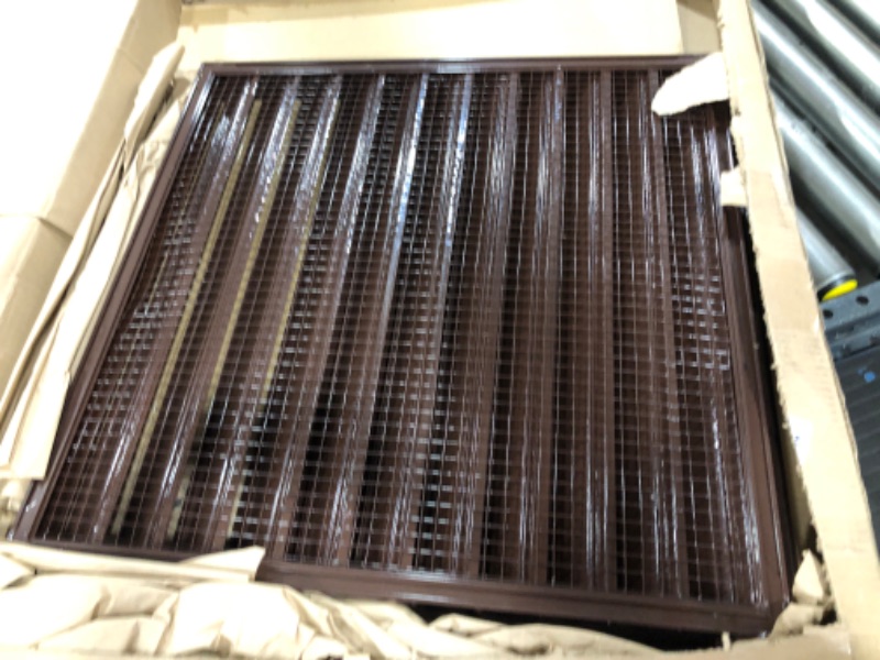 Photo 2 of 24"w X 24"h Aluminum Exterior Vent for Walls and Crawlspace - Rain and Waterproof Air Vent with Screen Mesh - HVAC Grille - Brown [Outer Dimensions 25.5”w x 25.5”h]