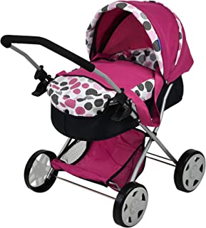 Photo 1 of Hauck Pink Dot Doll Pram with Retractable Large Canopy, Shopping Basket & Removable Carry Cot, converts to a Bed
