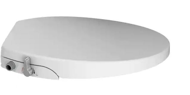 Photo 1 of AquaWash Non-Electric Slow Close Bidet Seat for Elongated Toilets in White
