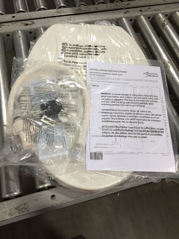 Photo 1 of AquaWash Non-Electric Slow Close Bidet Seat for Elongated Toilets in White
