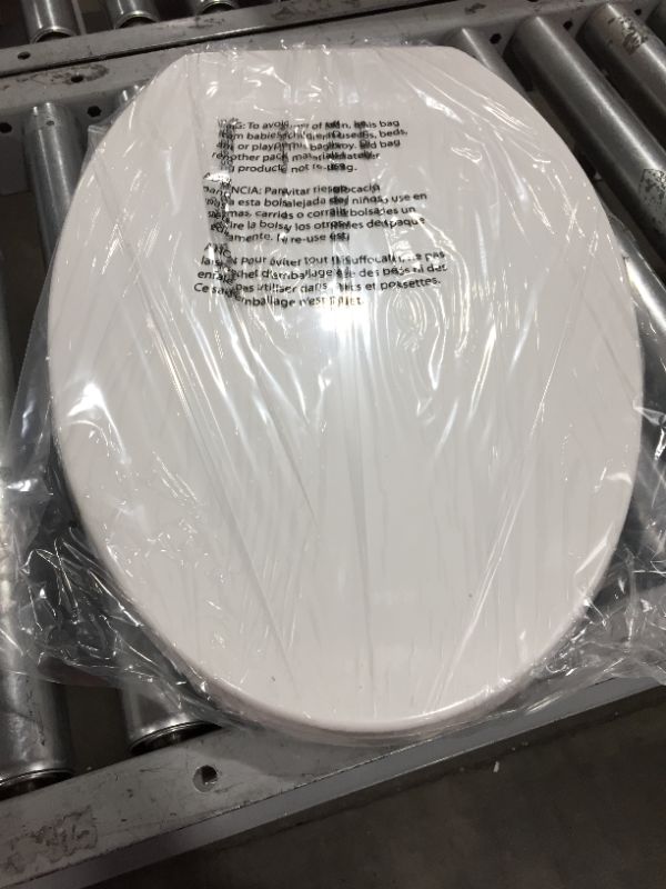 Photo 1 of AquaWash Non-Electric Slow Close Bidet Seat for Elongated Toilets in White
