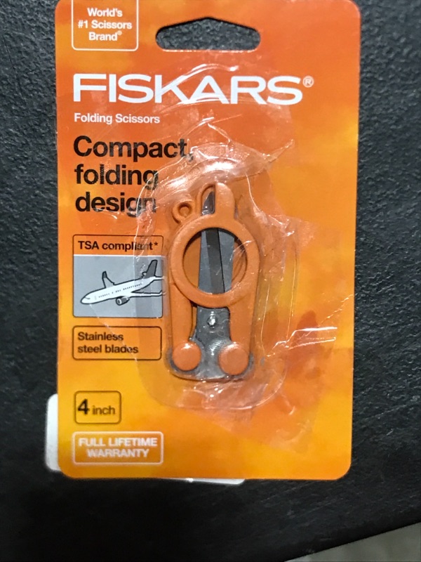 Photo 2 of Fiskars 01-005434 Travel Folding Scissors